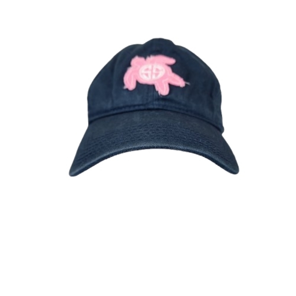 Simply Southern Pink and Navy Cap With Turtle Logo OS Womens